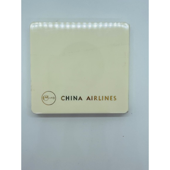 Vintage China Airlines Bifold Double Picture Frame with Artwork & Welcome Aboard - Picture 2 of 11